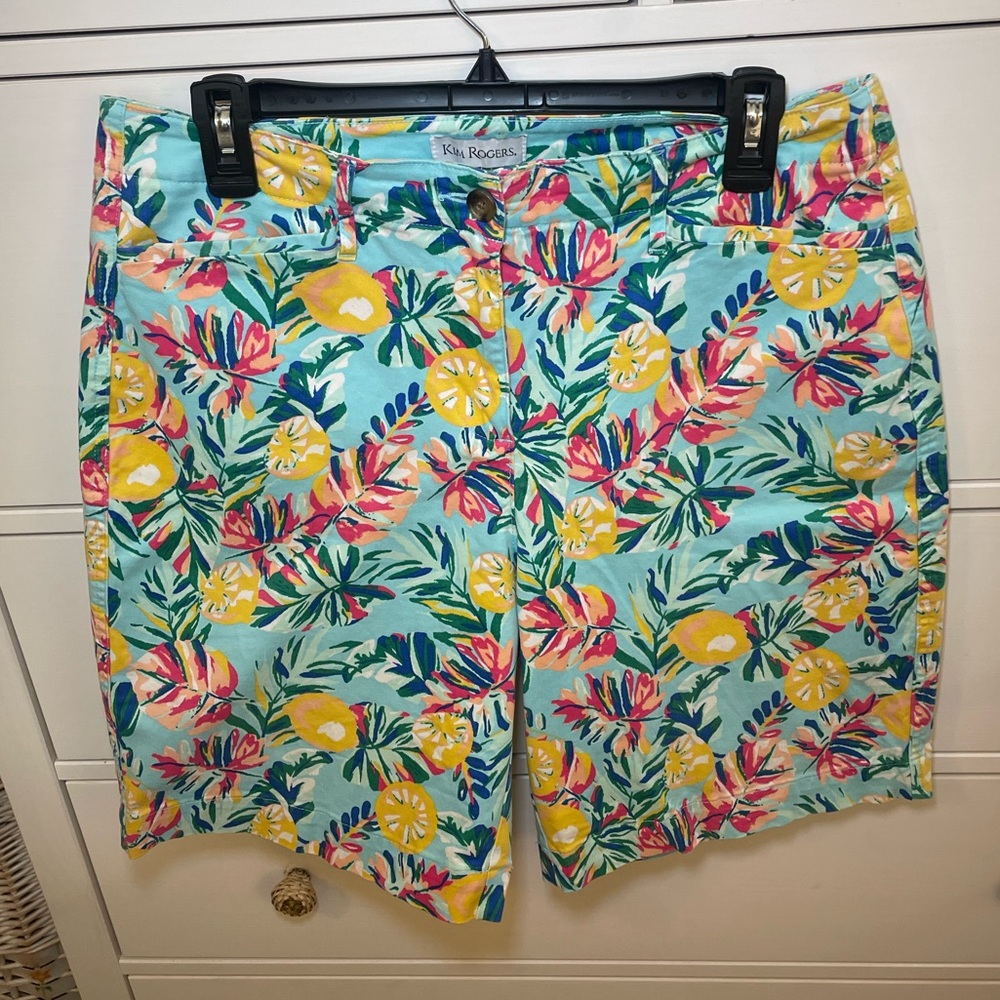 Kim Rogers Floral Tropical Bermuda Shorts